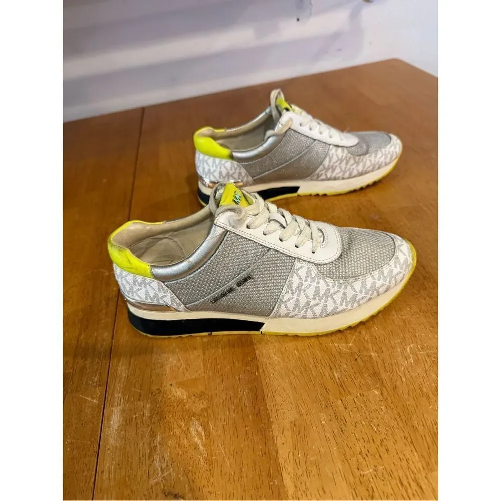 Michael Kors Mix-Media Trainer Sneakers Shoes Womens SZ 8